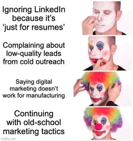 Linkedin-ads-clown-face
